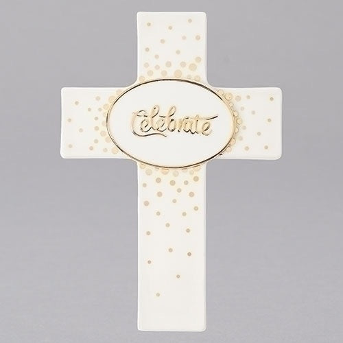 Celebrate Porcelain 7" Wall Crucifix