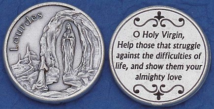 Our Lady of Lourdes Italian Pocket Coin
