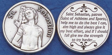 St. Sebastian Italian Pocket Token – Patron Saint of Athletes & Soldiers