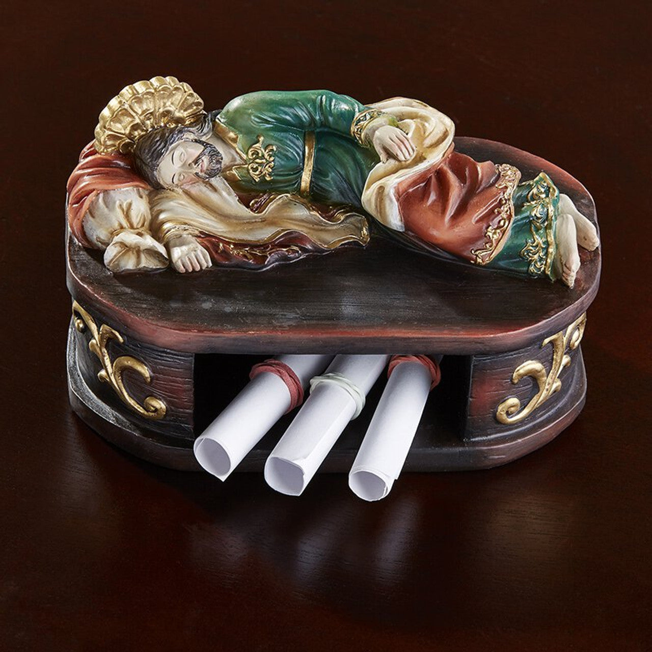 Sleeping St. Joseph Statue with Shelf Base
