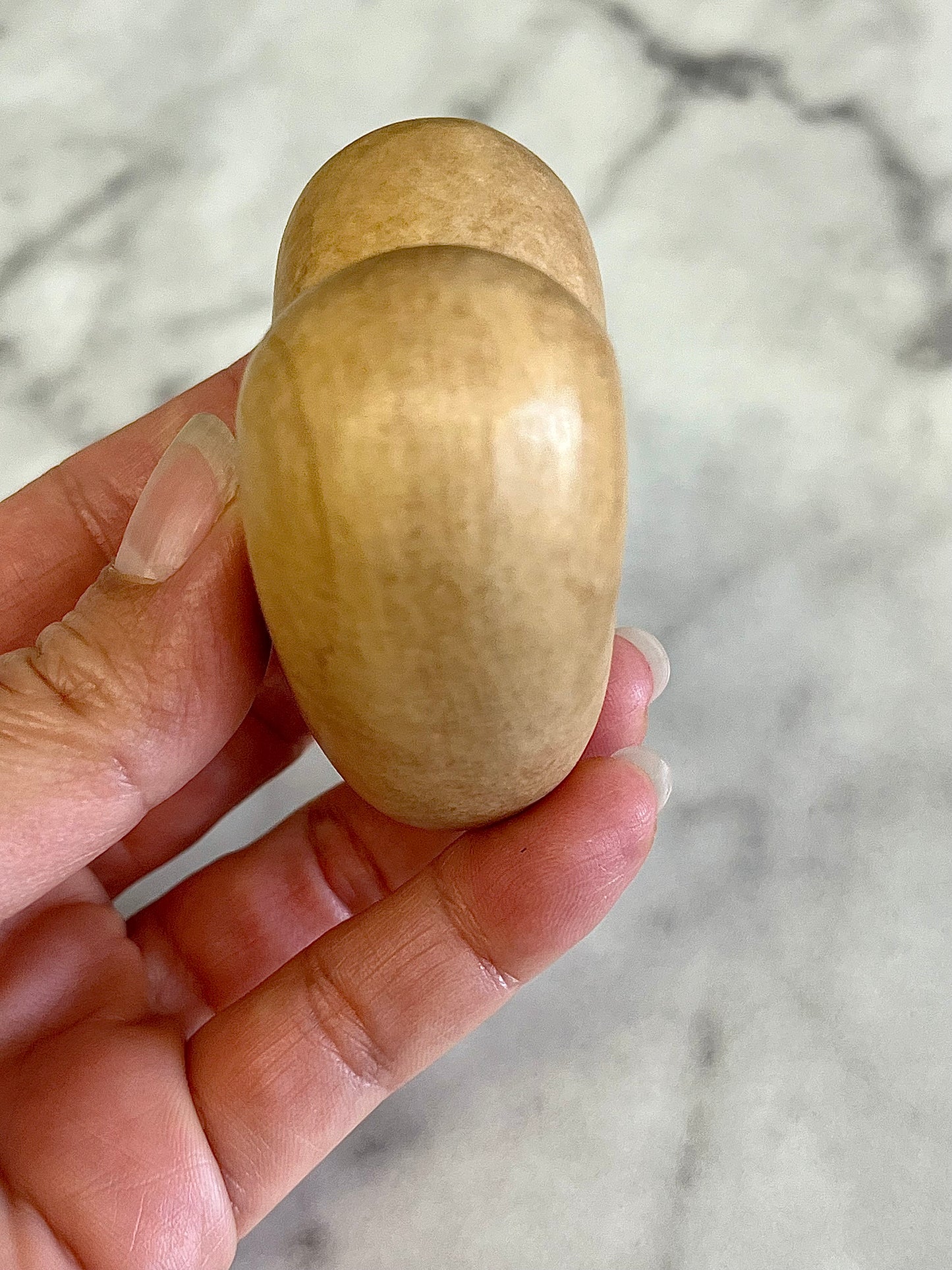 Large Comfort Heart with Sacred Heart of Jesus - Olive Wood from Bethlehem - Fits In The Palm Of Your Hand