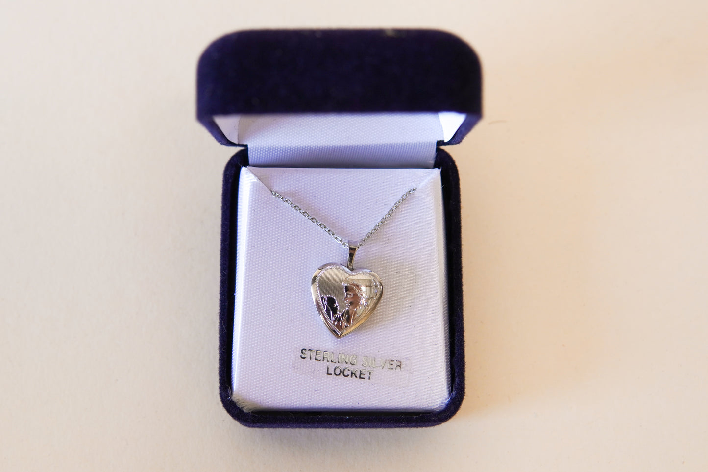 Mother with Child Sterling Silver Locket Charm Pendant w/ Adjustable Silver Tone Chain