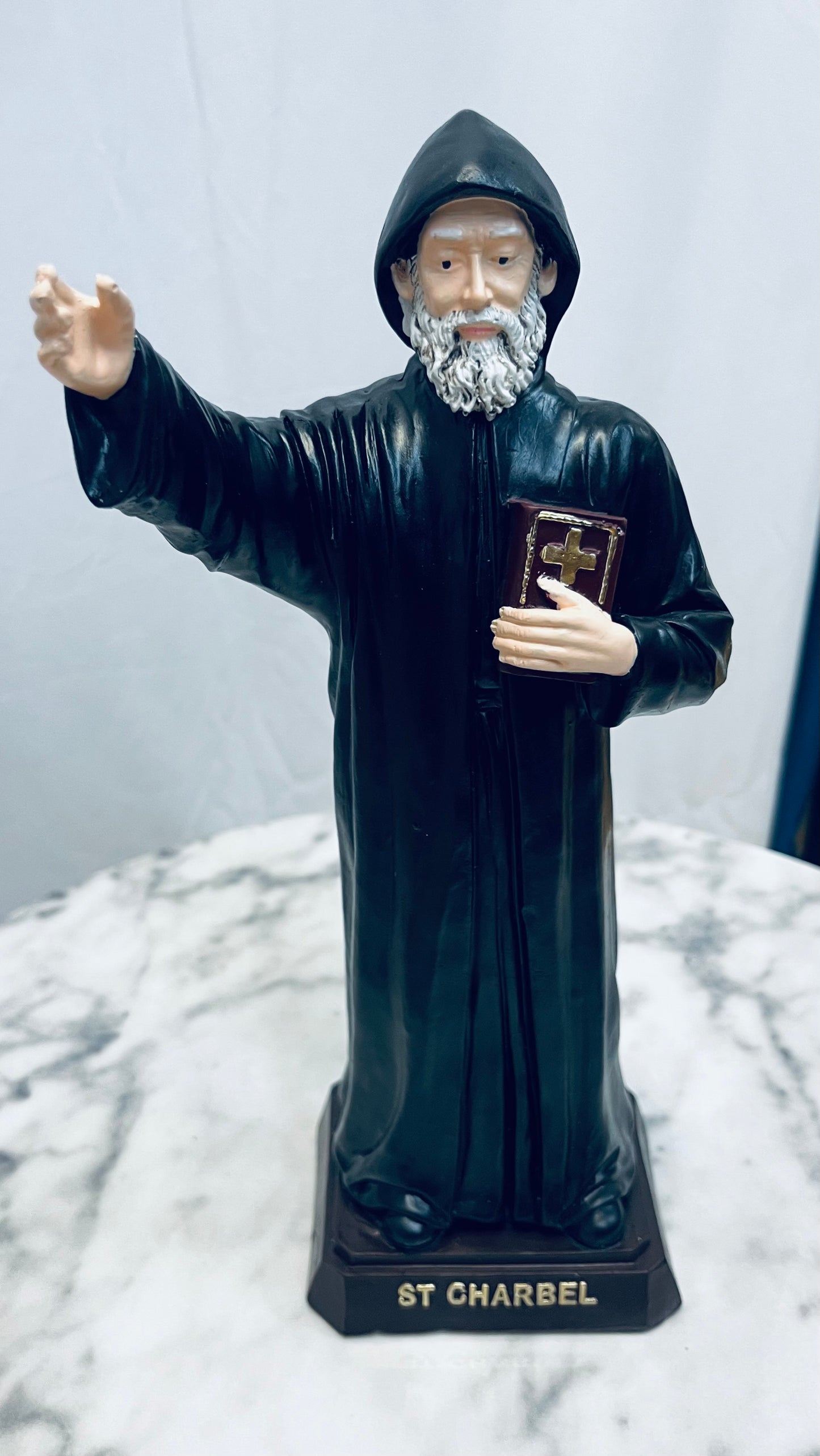 10-Inch Desktop Statue of Blessed Saint Charbel