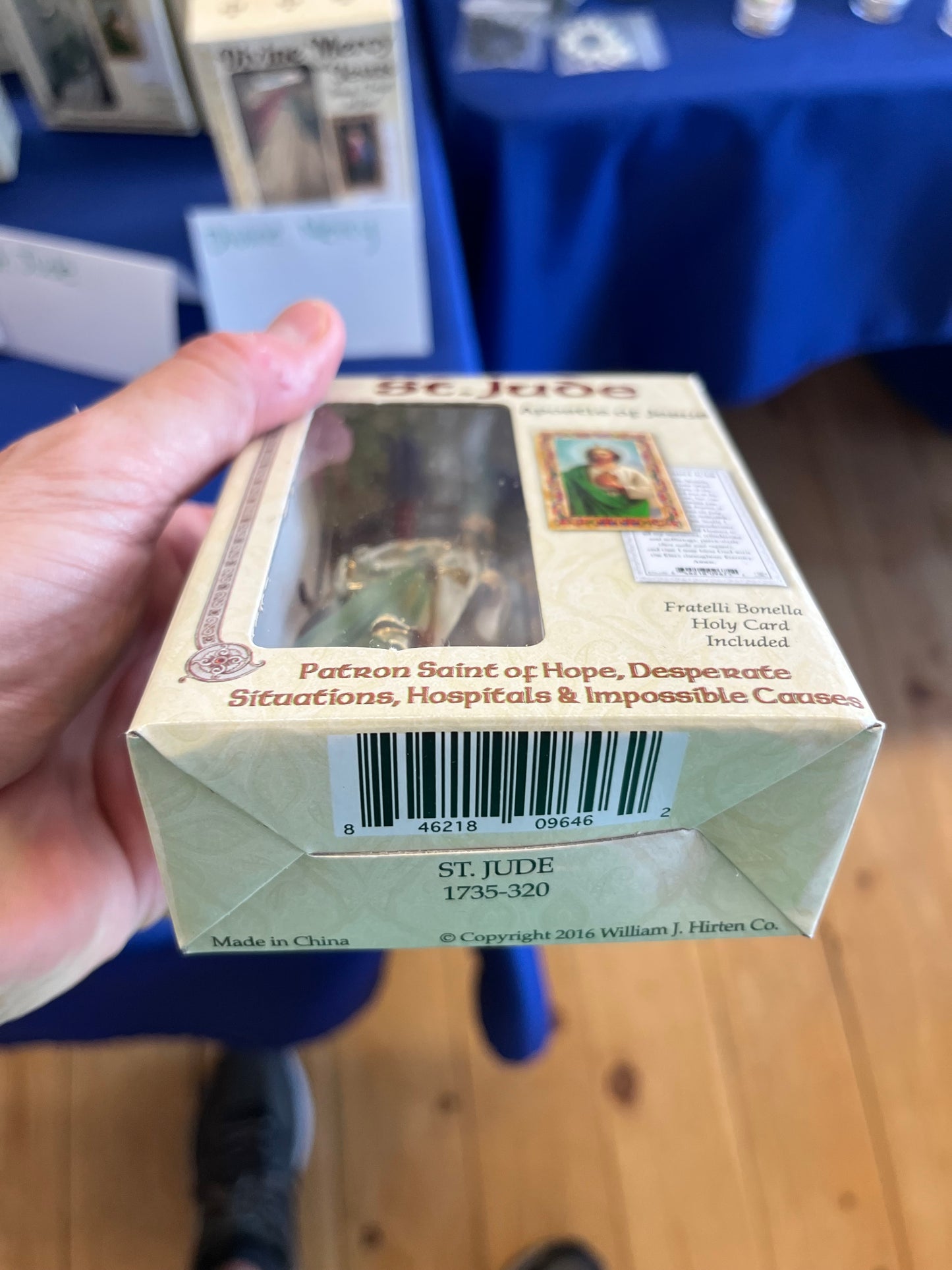 4" Saint Jude Statue – Cold Cast Resin, Hand-Painted, in Deluxe Window Box