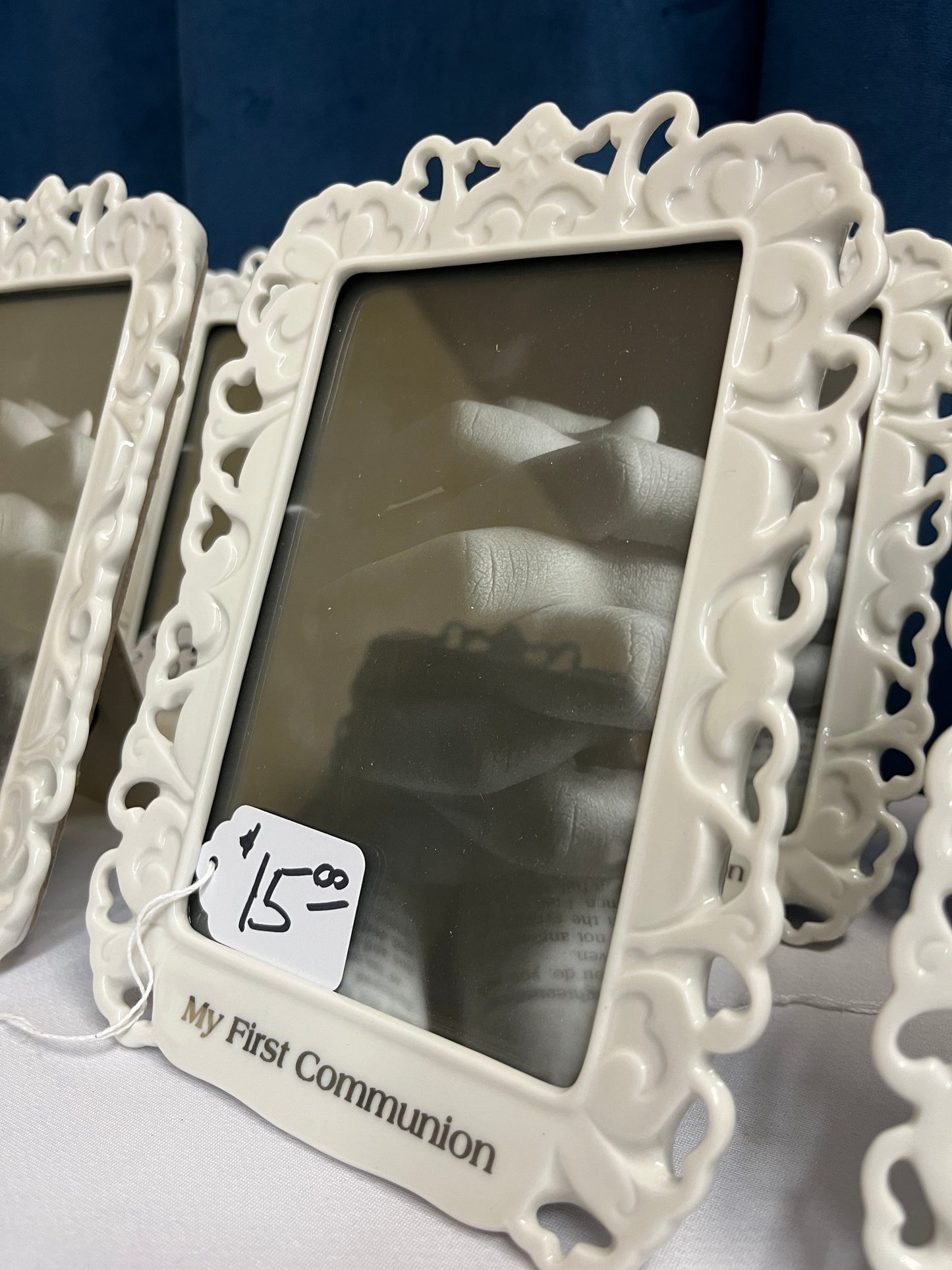 First Communion Porcelain Picture Frame, "My First Communion"