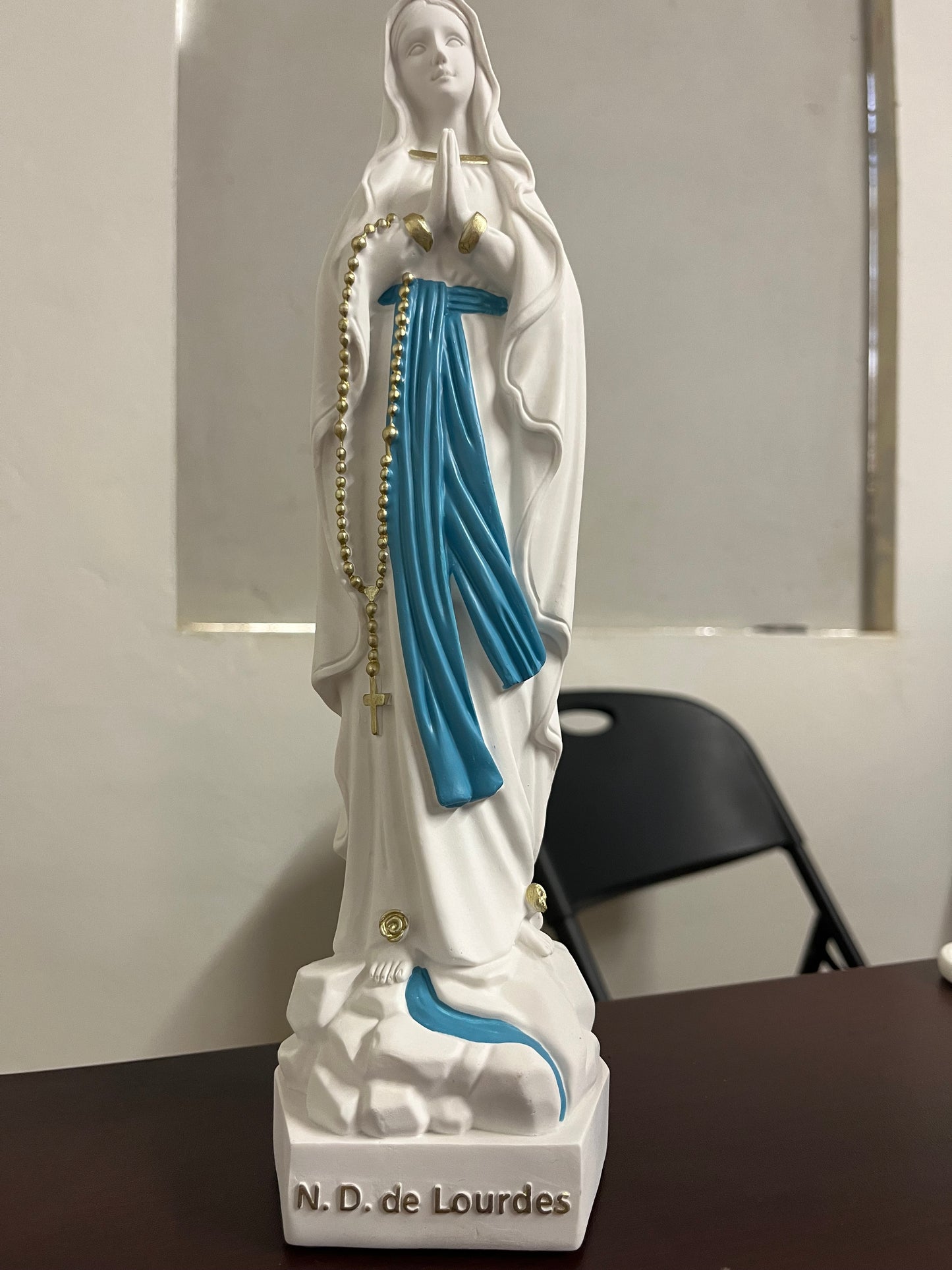 Our Lady of Lourdes - 12-inch Traditional White Statue - Direct From Lourdes!!
