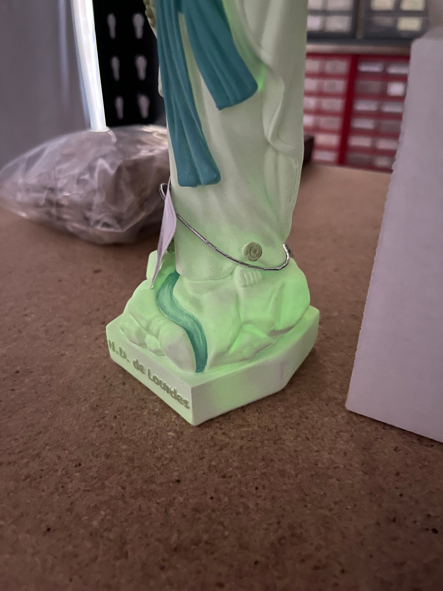 11 3/4" Luminous Our Lady of Lourdes Statue, (Glows In The Dark!), Direct from Lourdes