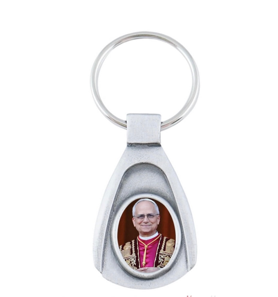 Pope Leo Keychain - 1 and 1/2 inches