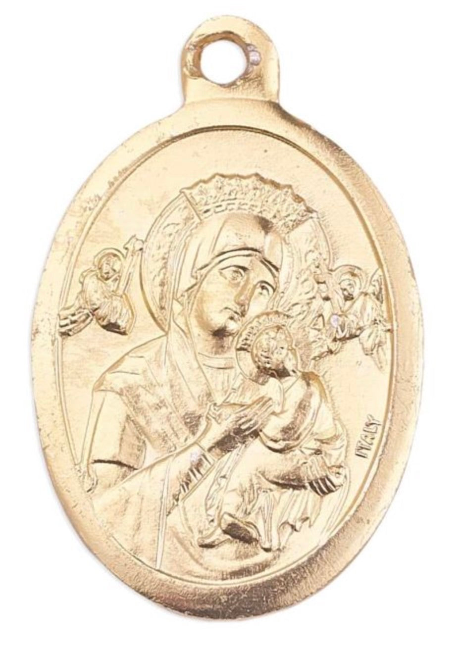 Gold Finish Our Lady of Perpetual Help Medal – A Symbol of Comfort and Grace