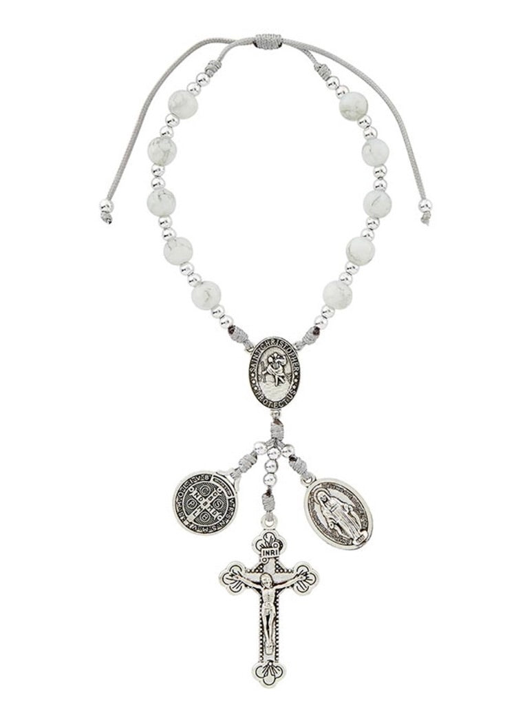St. Christopher Marbled Auto Rosary