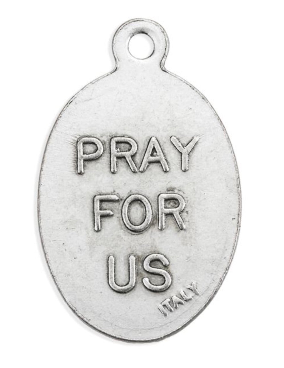 1" Oval Antiqued Silver Oxidized Saint Agatha Medal