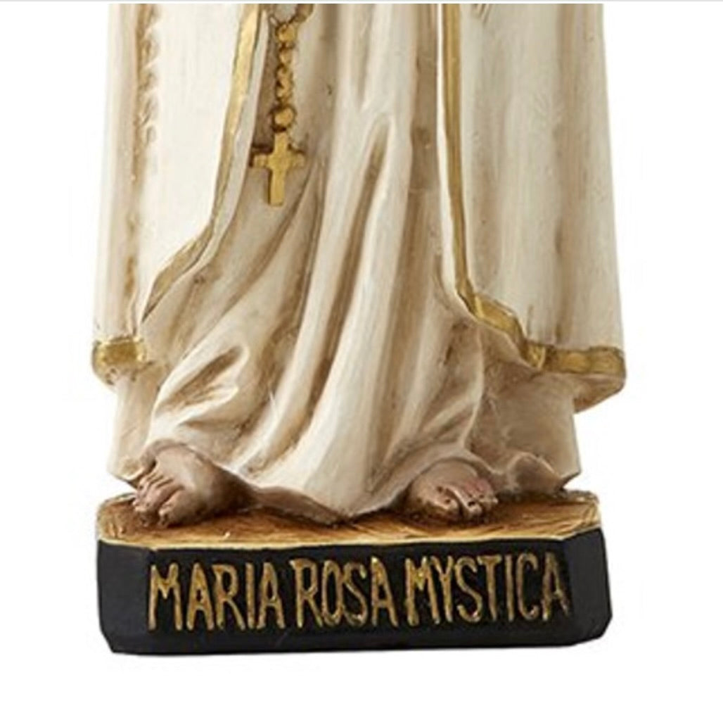 Rosa Mystica 8-Inch Statue – White Robe