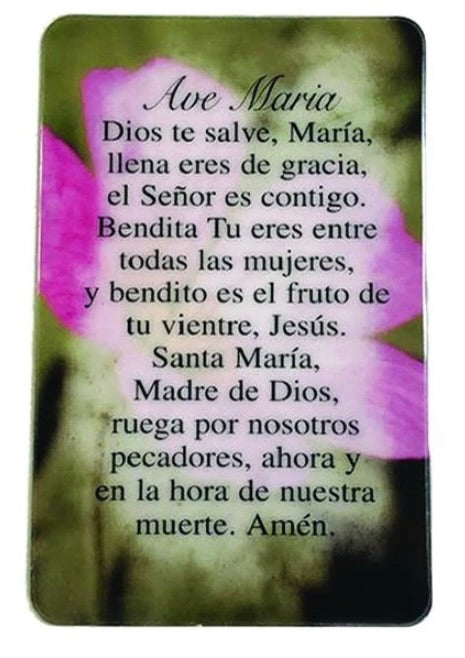 Tarjeta de Oración Laminada Ave María