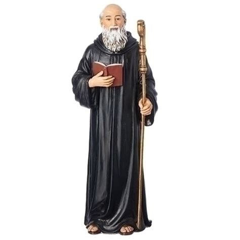 St. Benedict Figure Statue - 6 and 1/2 inches tall