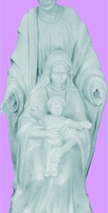 24" Holy Family Outdoor Statue – All-White Finish