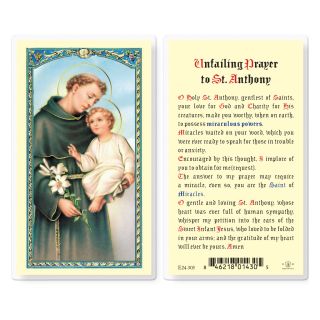 Saint Anthony of Unfailing Prayer Holy Card
