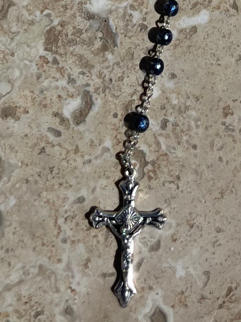 Communion Rosary - Blue Beads