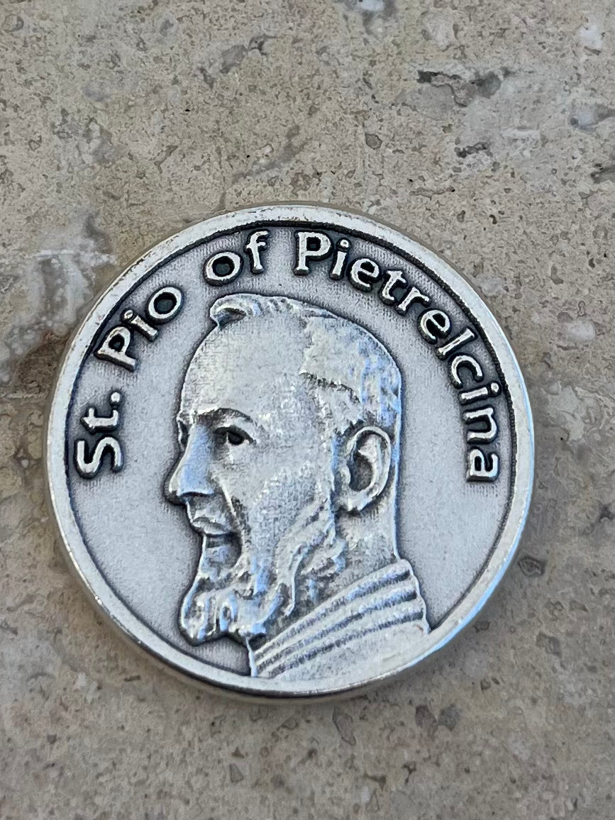 St. Padre Pio of Pietrelcina Italian Pocket Coin