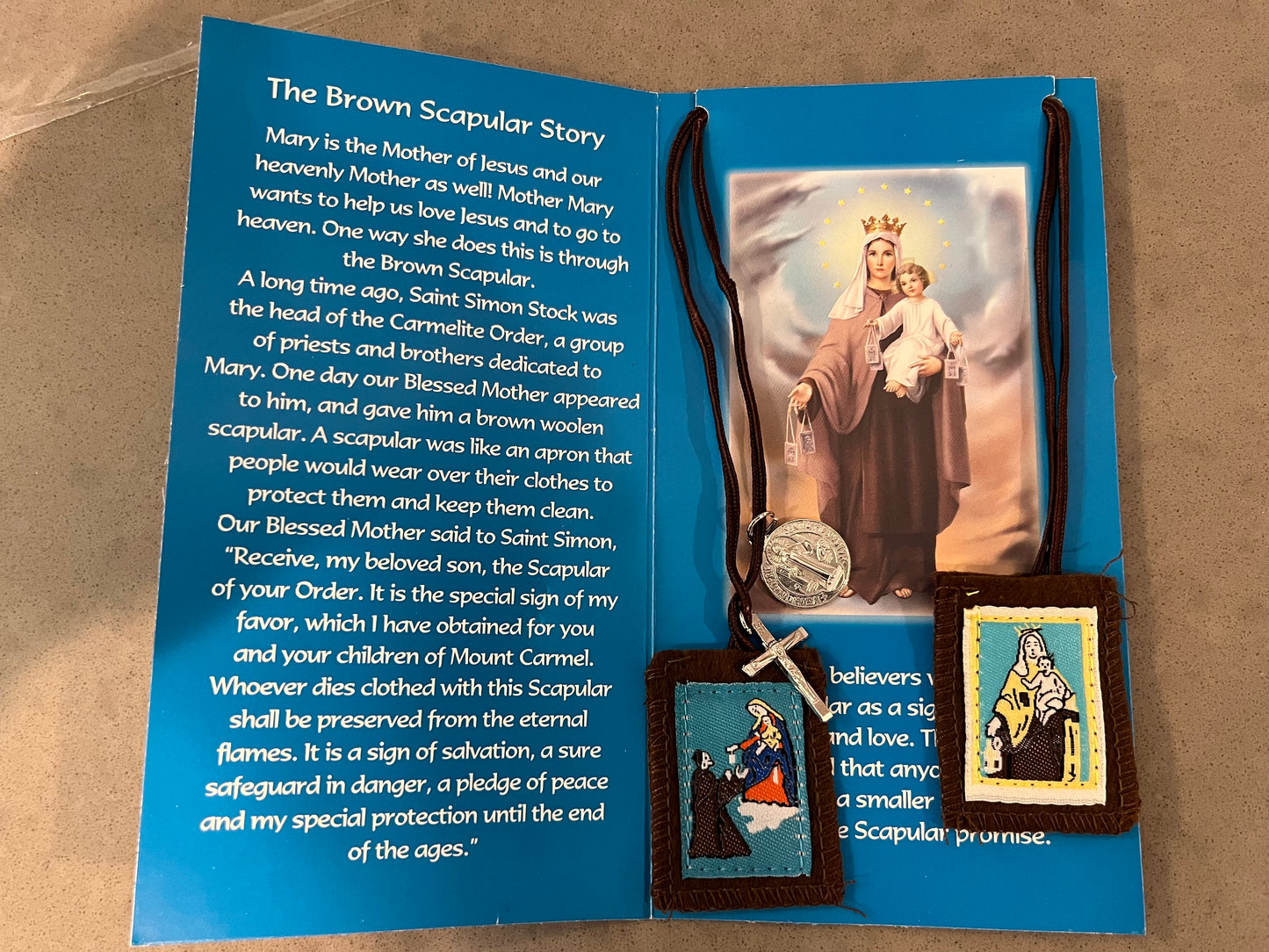 My First Scapular - Traditional Brown Scapular