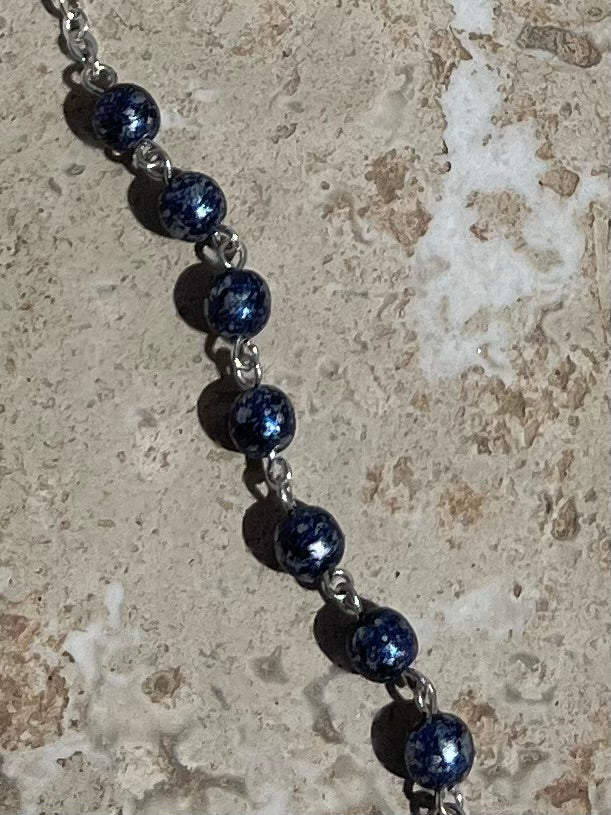 Communion Rosary - Blue Beads