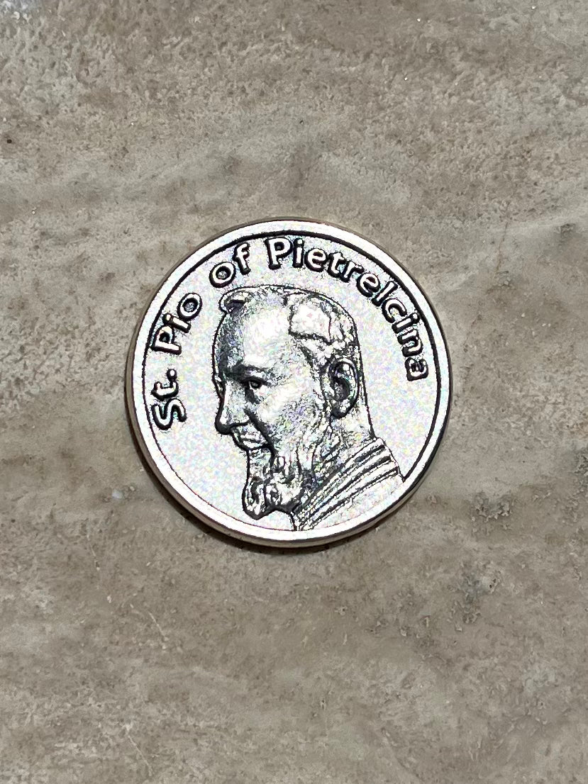St. Padre Pio of Pietrelcina Italian Pocket Coin