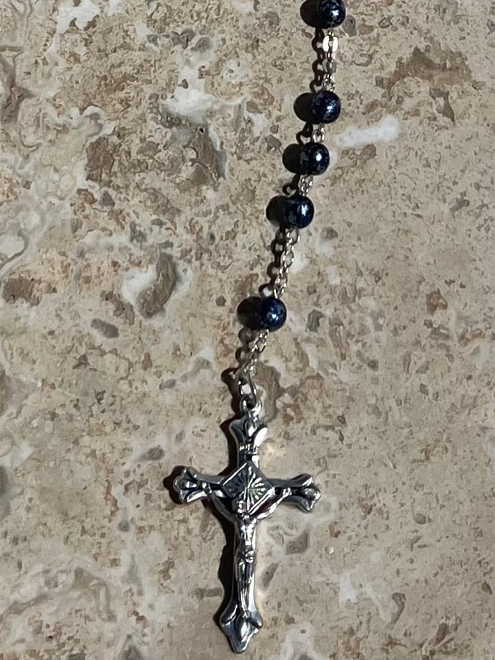 Communion Rosary - Blue Beads