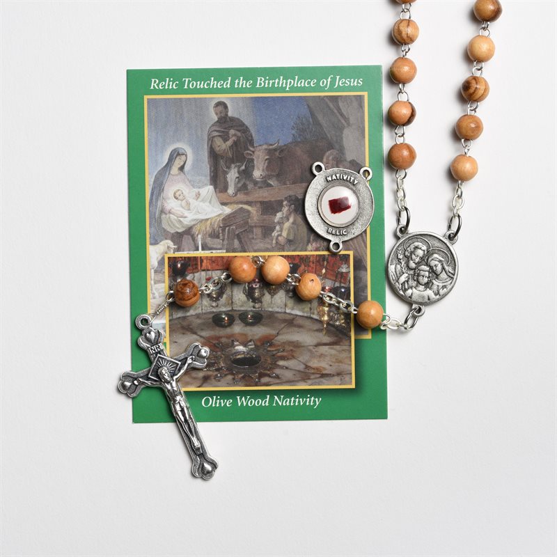 Nativity Relic Olive Wood Rosary