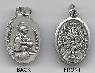 Eucharist with St. Charles Borromeo Medal - Discount Catholic Store
