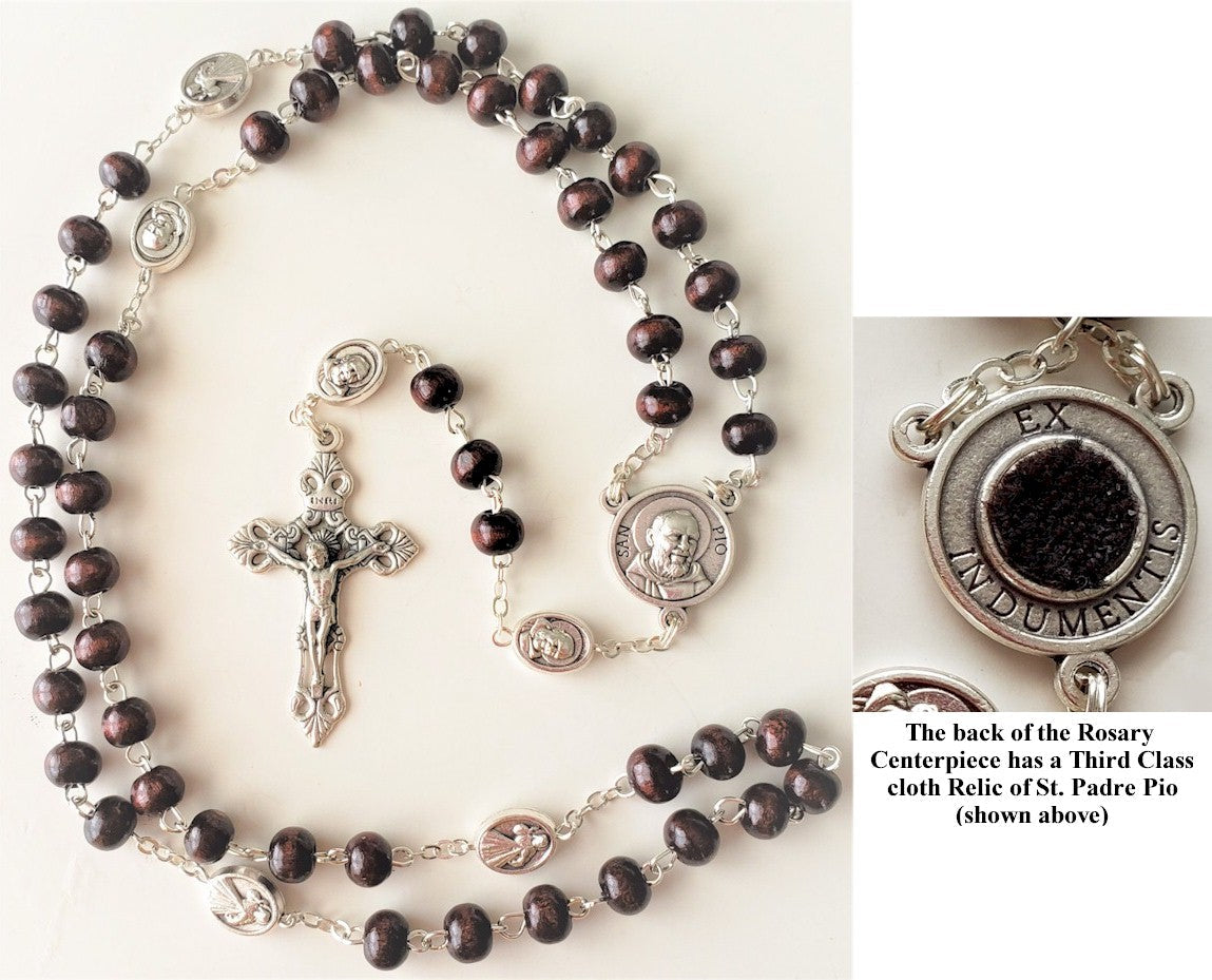 St. Padre Pio Relic Rosary