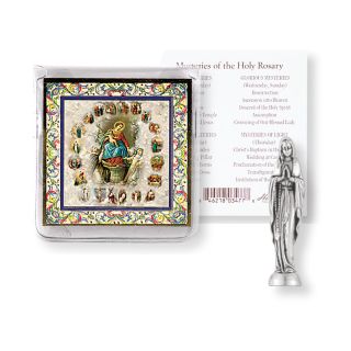 Our Lady of the Rosary Magnetic Bookmark with Prayer Card in Pouch