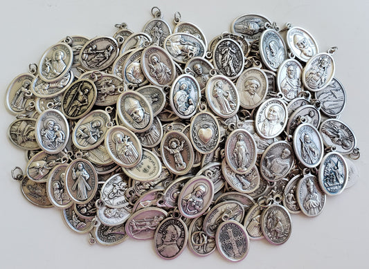 Bulk Lot of 140+ DIFFERENT Catholic Saint Medals. One Low Price of $99.00