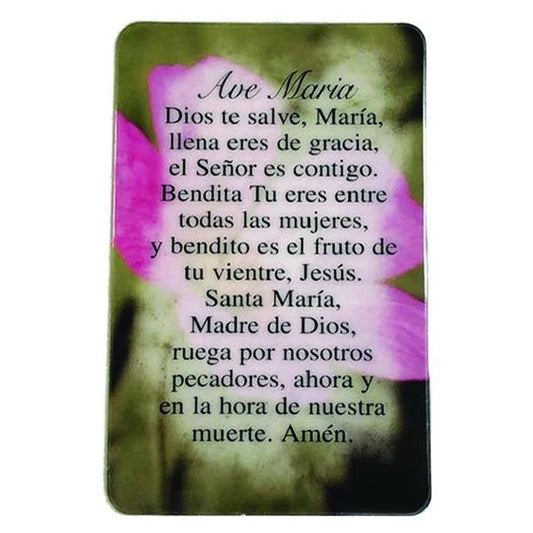 Tarjeta de Oración Laminada Ave María