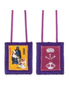 Benediction and Protection Purple Wool Scapular