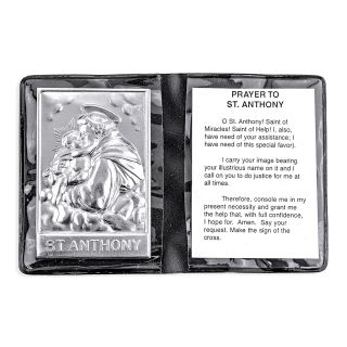 Catholic Continity Folder St. Anthony Metal Plaque in Folder with Prayer – The Catholic Store