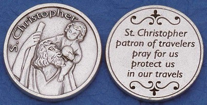 St. Christopher Silver-Plated Pocket Coin – A Guardian for Life’s Journey