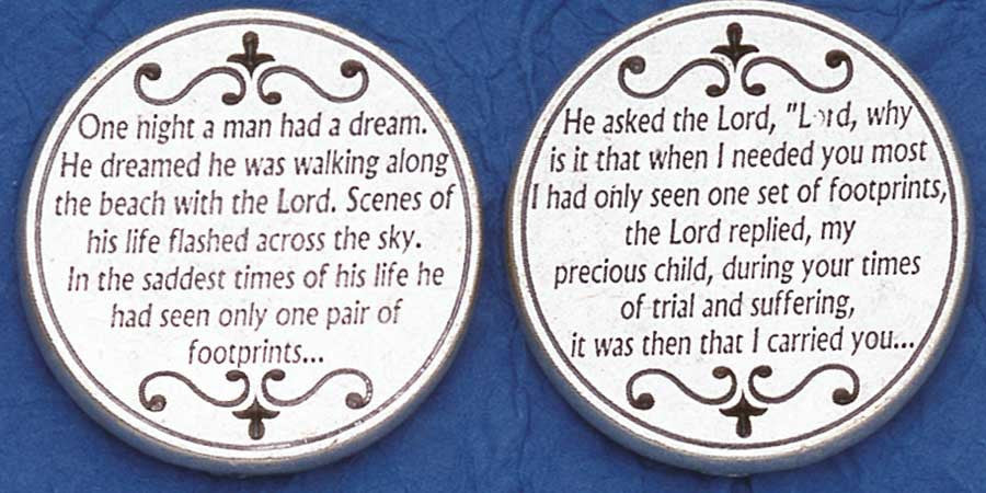 Footprints Pocket Coin – A Reminder of God’s Presence