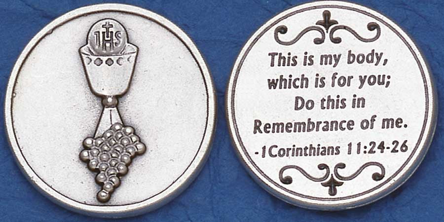 First Communion Sacrament Pocket Coin – A Cherished Keepsake of Faith