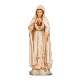 Our Lady of Fatima Cold Cast Resin Hand Painted Statue - 4 inches