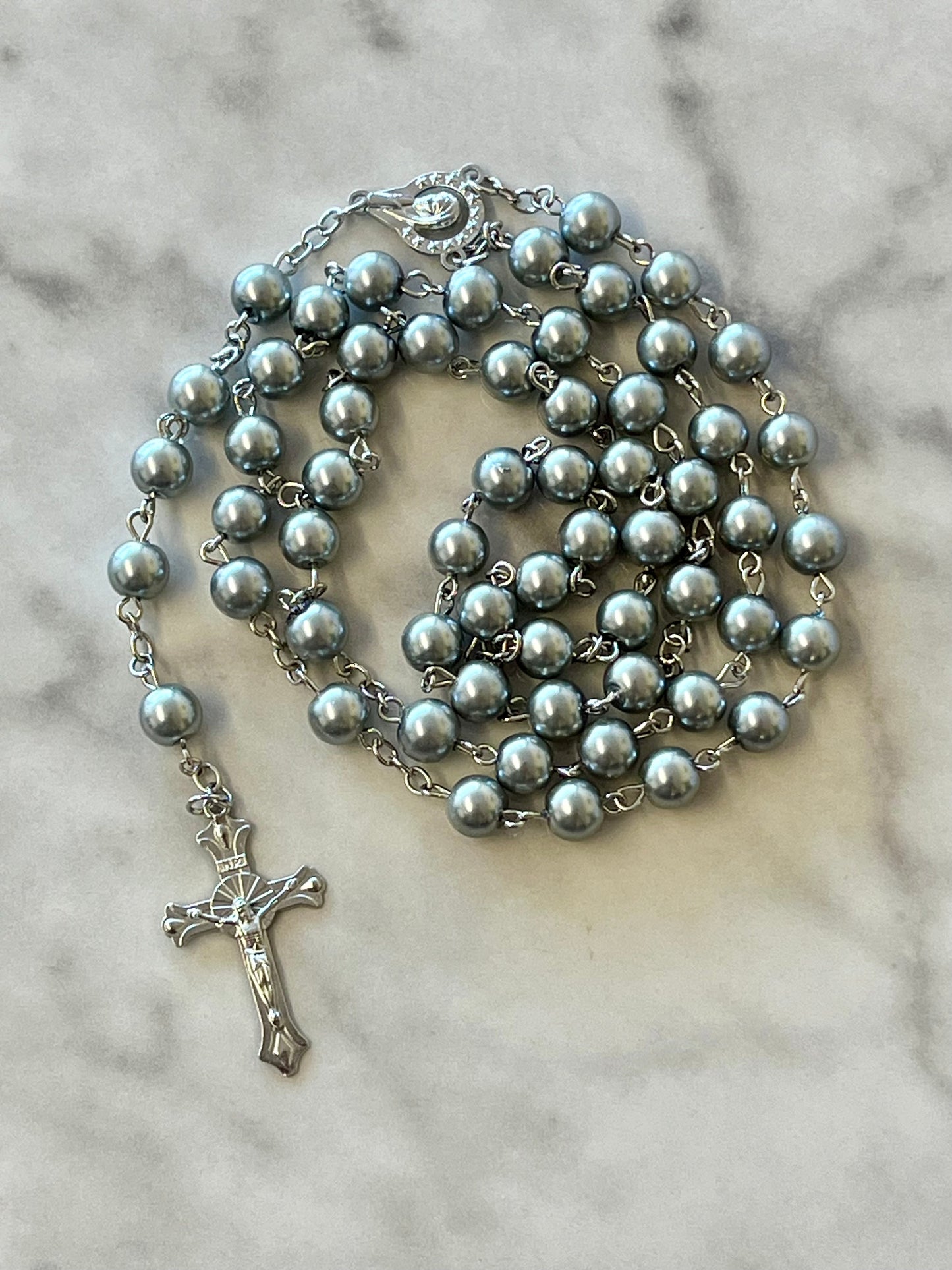 Silver Rosary - Traditional Rosary with Silver Beads
