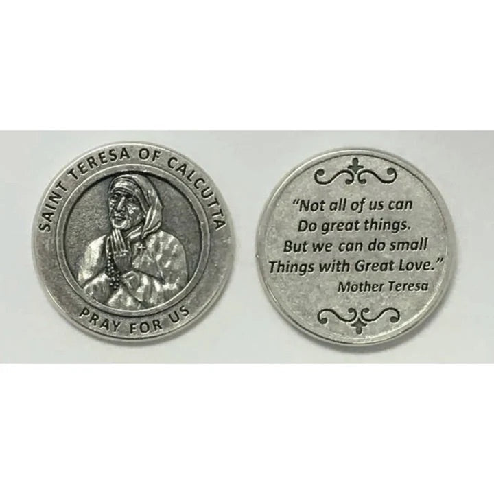 Catholic Tokens Italian Token – Saint Teresa of Calcutta (Mother Teresa) Pocket Coin ...