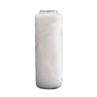 6-Day Devotional Sanctuary Light - White Candle in Glass Container