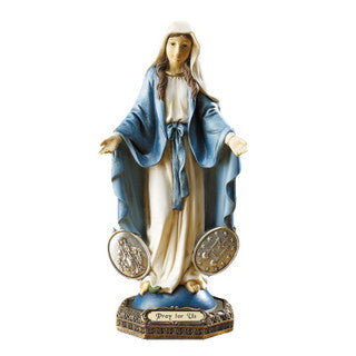 9" Our Lady of the Miraculous Medal Statue – A Graceful Symbol of Faith and Devotion