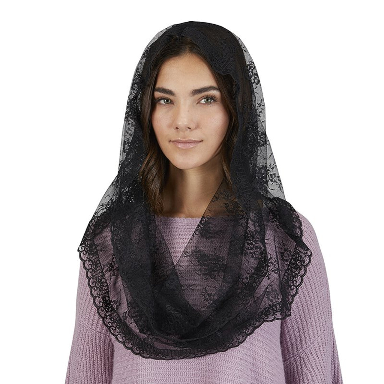 Black Infinity Chapel Veil - Pack of 2