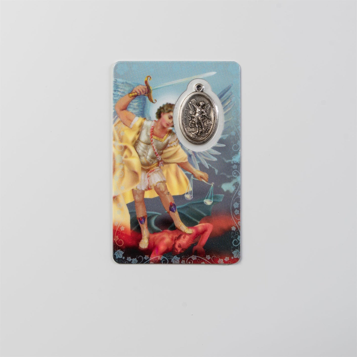 St. Michael Prayer Card with Medal