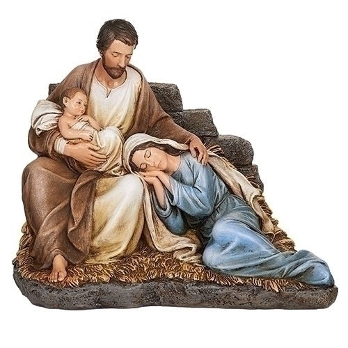 Sleeping Mary w/Baby Jesus and Joseph Statue - 6.75 inches Tall and 8.25 inches Wide