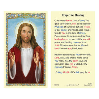 Christ Blessing Laminated Holy Card