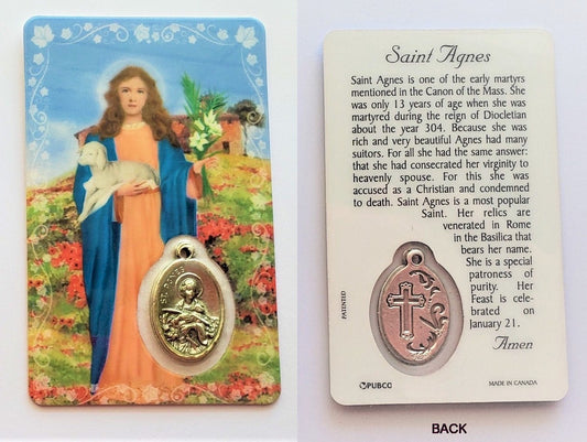 St. Agnes Prayer Card