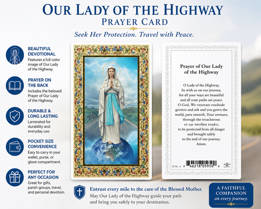 Our Lady of the Highway Prayer Card