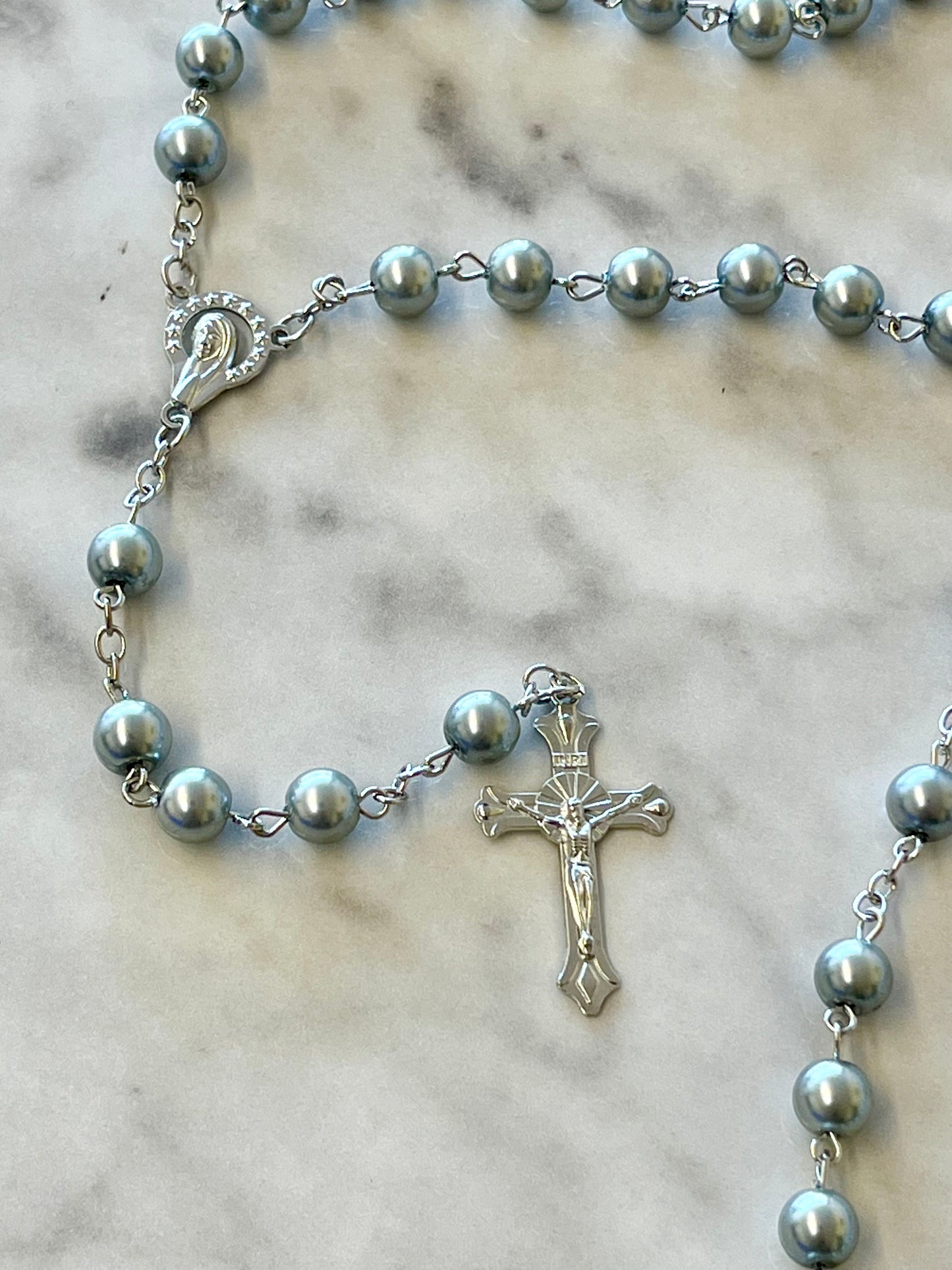 Silver Rosary - Traditional Rosary with Silver Beads