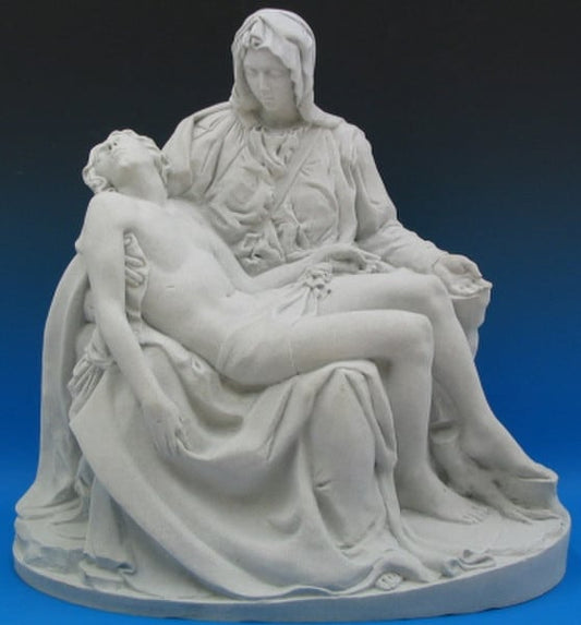 22-Inch Outdoor Pieta Statue – A Masterpiece of Faith and Serenity - Granite Color